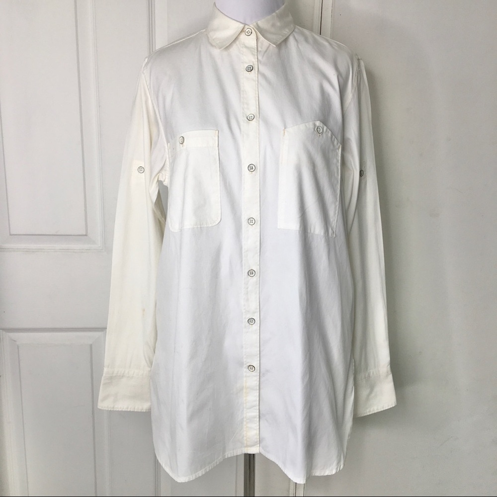 Rag & Bone Womens Button Down Shirt Size XS White